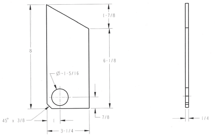 END PLATE - TWO WAY GATE