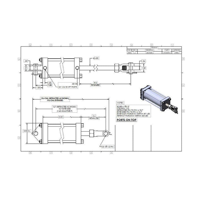 Air Tailgate Cylinder