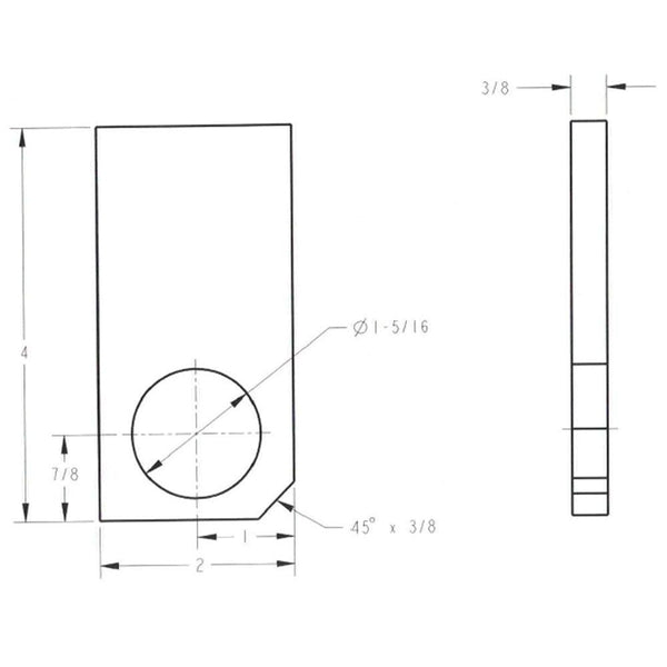 PIN REINFORCEMENT PLATE - 1 1/4 IN. PIN