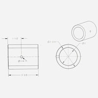 PIVOT TUBE-VT W/GREASE FITTINGS