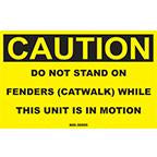 DECAL-DO NOT STAND ON FENDERS